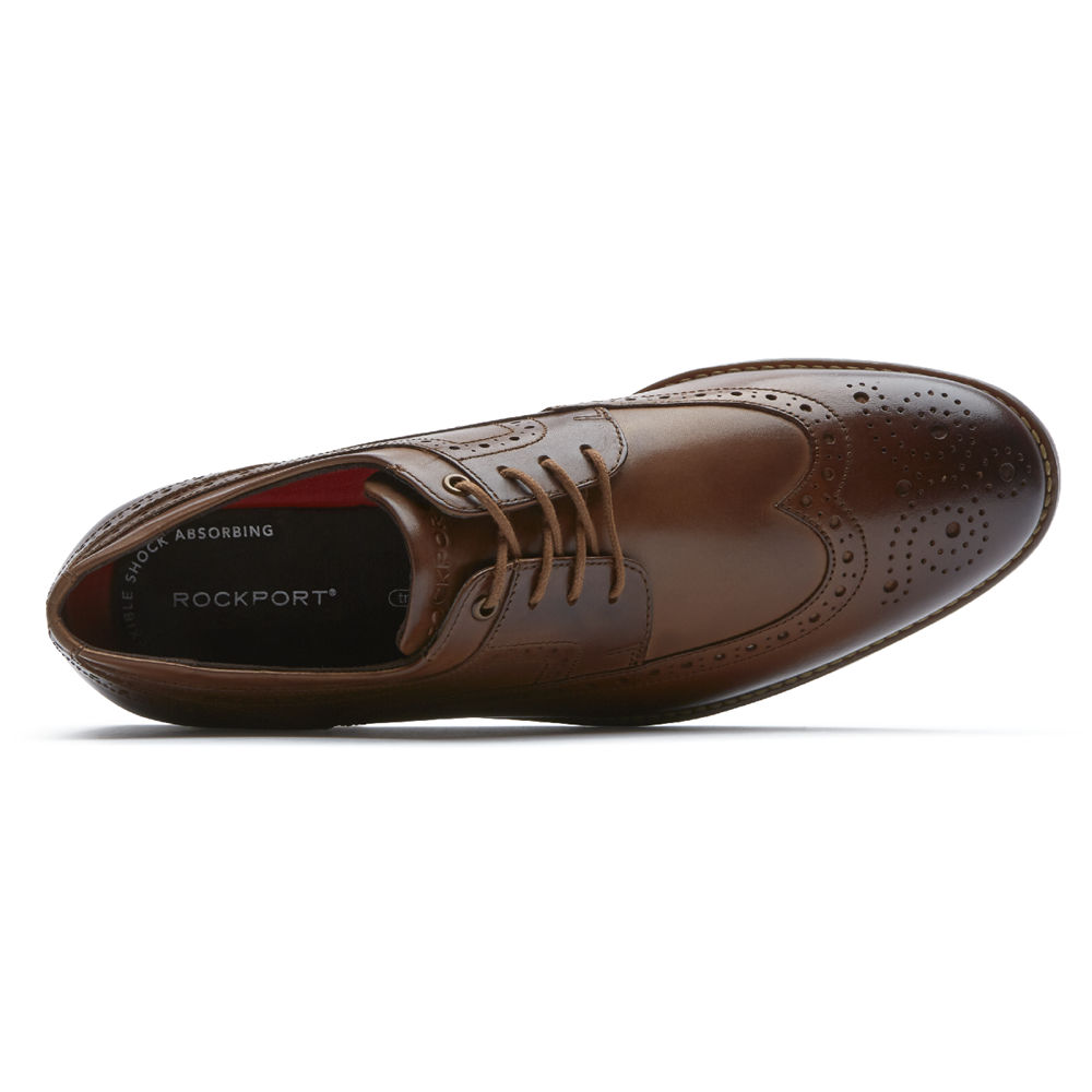 Rockport Singapore Mens Oxfords - Style Purpose 3 Wingtip Brown - IY6982405